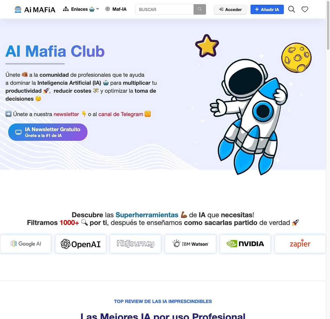 Preview of Ai Mafia Website