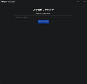 Preview of AI Poem Generator Website