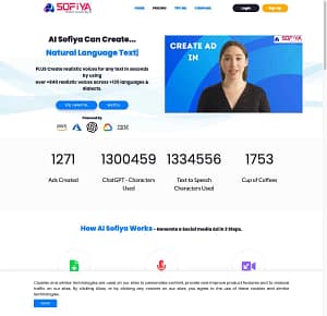 Preview of Ai Sofiya Website