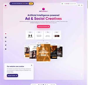 Preview of Adcreative AI Website Homepage