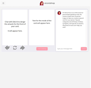 Preview of AICardshop Website Homepage