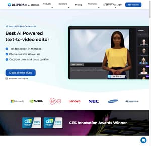 Preview of DeepBrain AI Website